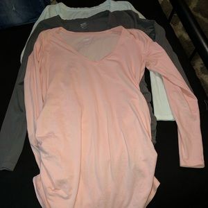 Old Navy Maternity Vneck Long Sleeve shirts.